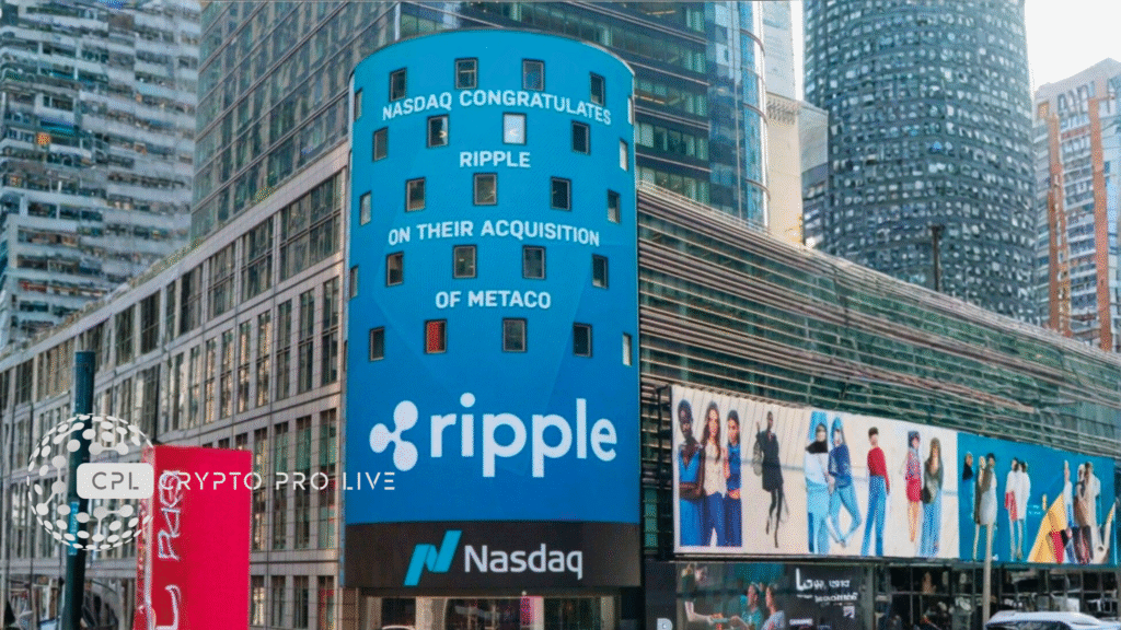 Ripple Shines on Nasdaq Tower for Giving Tuesday Impact